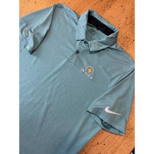 Presidents Cup• Nike Golf Polo Shirt Mens L•Green Stripe• Performance
